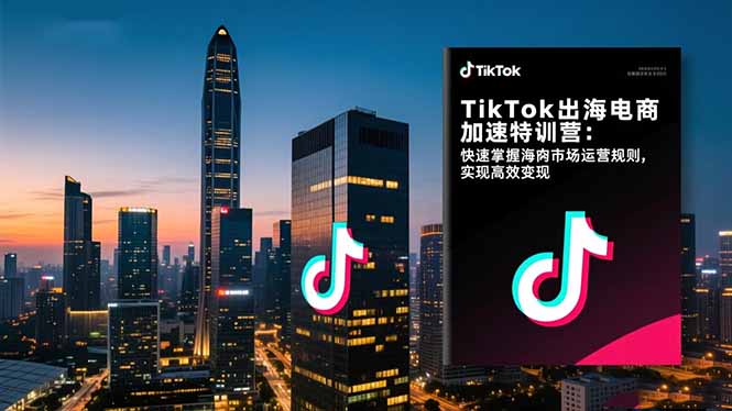 TikTok出海电商加速特训营-更新：快速掌握海外市场运营规则，实现高效变现