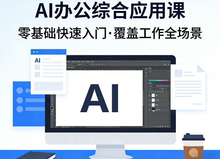 AI办公综合应用课，零基础快速入门，覆盖了工作中各种应用场景
