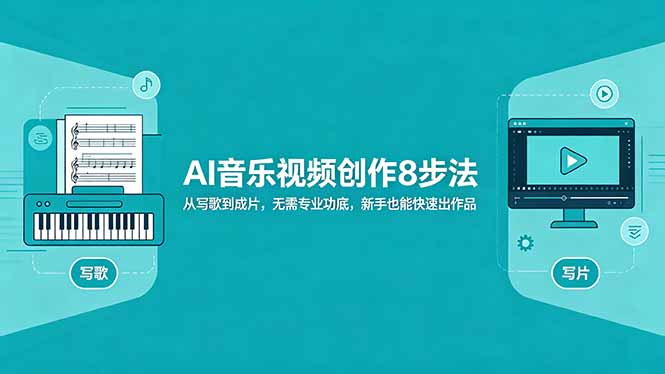 AI音乐视频创作8步法：从写歌到成片，无需专业功底，新手也能快速出作品